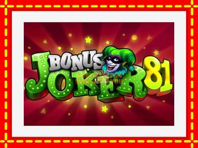 Speel de machine Bonus Joker 81: spannende gratis spins